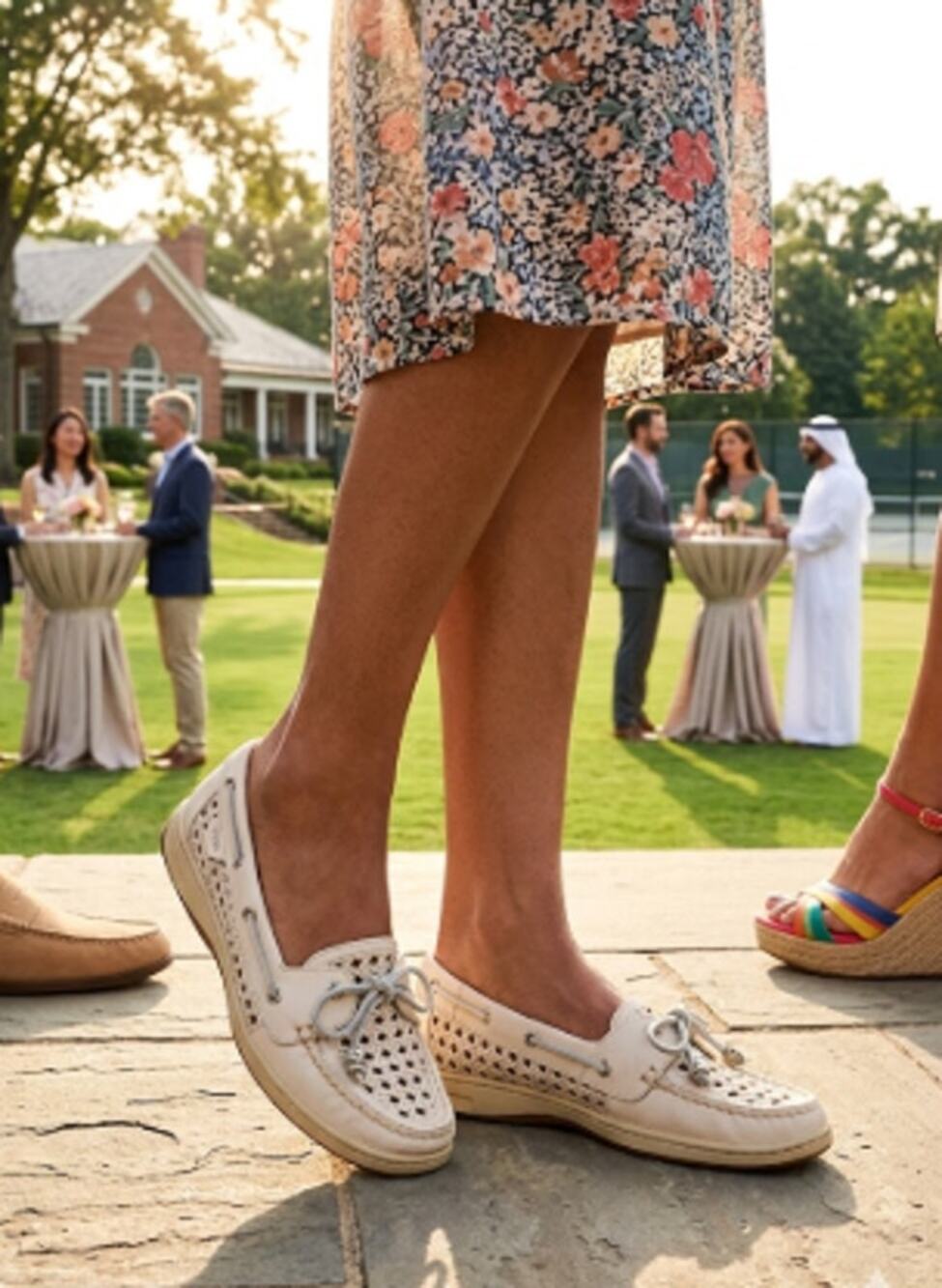 Sperry Top-Sider Cream Woven Leather Boat Shoes Women’s Size 10 EUC